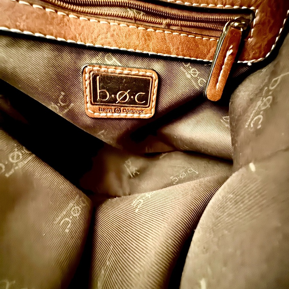 B.O.C. Brown Vegan Leather Tote Bag 
Everyday Carry EUC/Width 16/L 21 - Picture 3 of 7